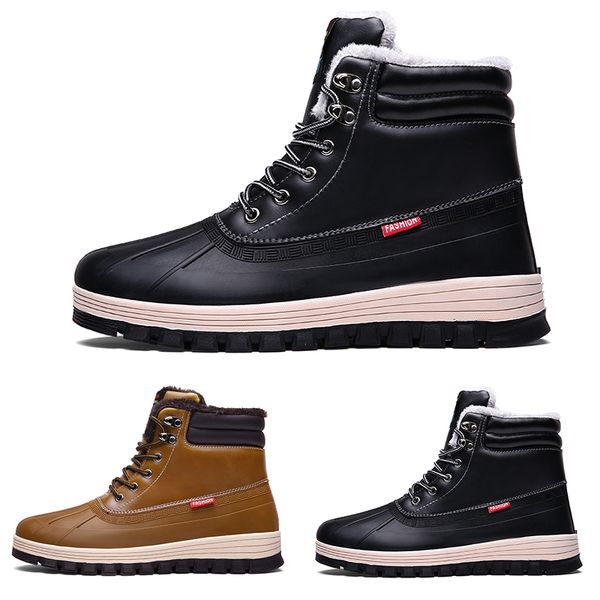 

2020 kind2 waterproof cotton large size winter triple black grey man boy men boots mens sneakers boot trainers outdoor walking shoes