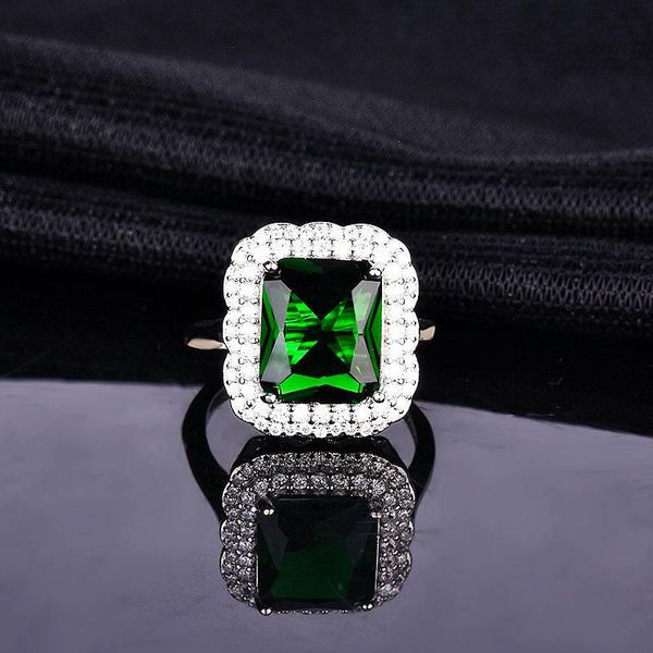 

wedding rings vintage inlaid ring square zircon lace creative size adjustable jewelry female anniversary gift ladies, Slivery;golden