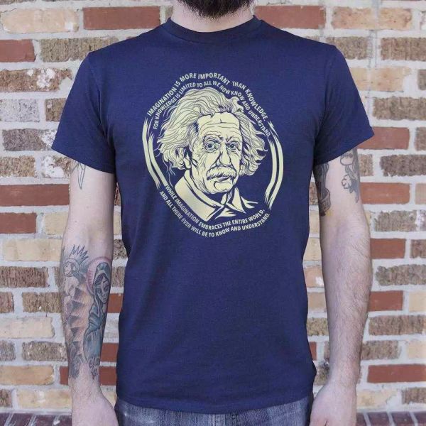 

einstein's imagination t-shirt | short sleeve graphic tee, White;black