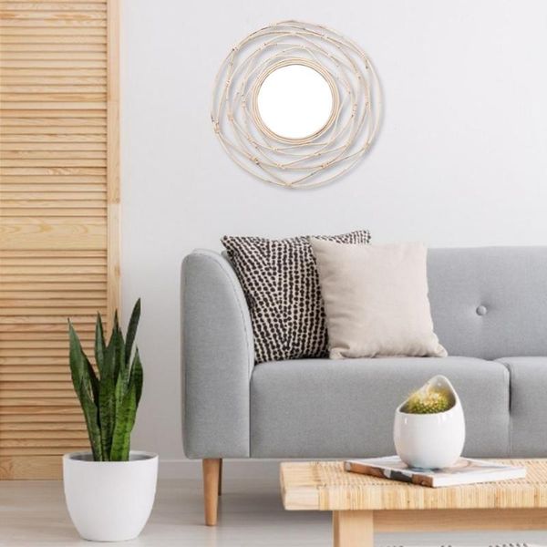 

mirrors hanging wall rattan mirror art deco farmhouse decoration home decor