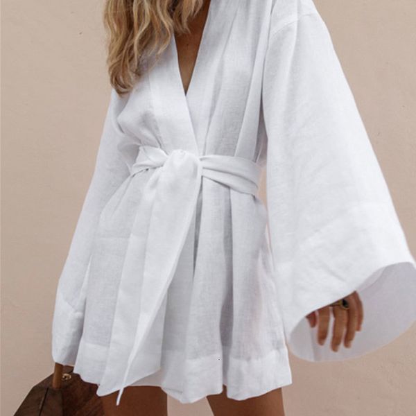 

women's blouses & shirts blusas mujer spring/summer blouse v-neck loose sleeve solid harajuku streetwear 3xl 57t0, White