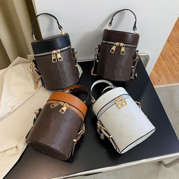 

women evening bags pu leather shoulder bag print letter chain bucket purse luxury handbags adjustable strap crossbody female tote bagss ladi