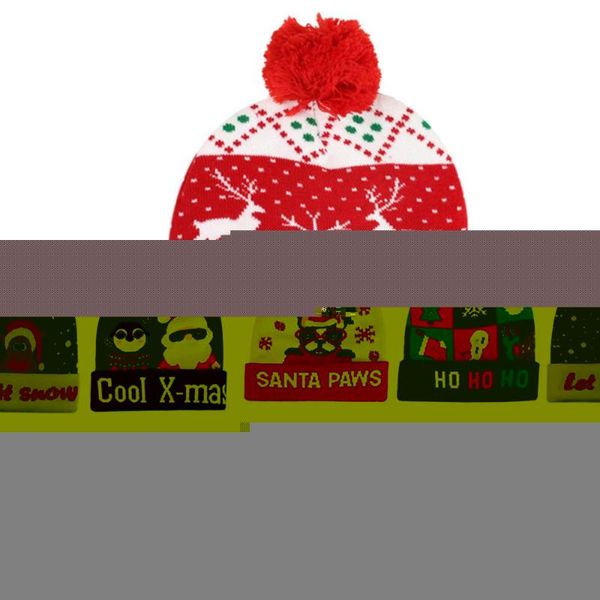 

beanie/skull caps for aldult kids xmas tree light up cartoon sweater beanie knitted cap christmas hat led, Blue;gray