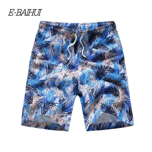 

e-baihui brand summer style men beach shorts plaid stripe star styles couple suit wear causal short tracksuit pants dk001 men's, White;black