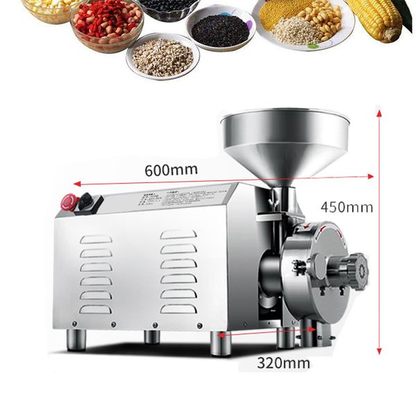 3000 W Getreidemühle Getreide Kräuter Gewürz Mais Trockenmühle Schleifmaschine Gristmill Mehl Pulver Brecher