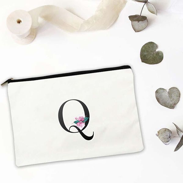 

cosmetic bags & cases flowers alphabet bag for makeup pouch women mini make up storage woman handbags organizer travel