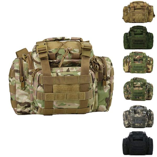 

duffel bags men's travel bag multi-pocket camouflage zipper one-shoulder portable waist adjustable