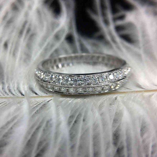 14k branco ouro brilhante corte anel correspondente a qualquer estilo 0.55 real moissanite diamante casamento anel de casamento melhor amor presente