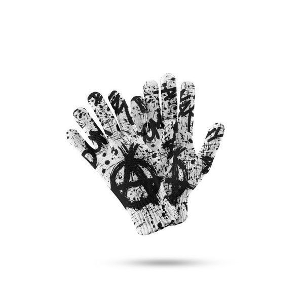 

cycling gloves creative fashion chocolate printing women mobile phone touch screen knitted men winter warm guantes, Black