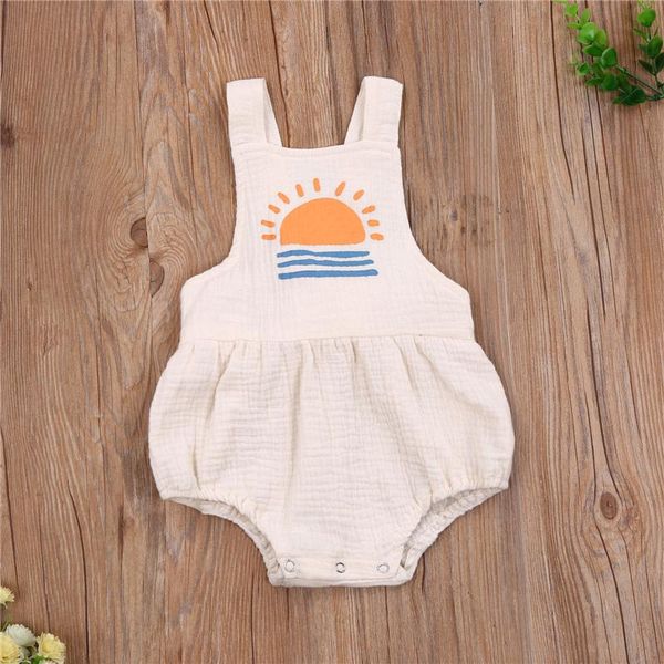 

jumpsuits born baby girls boys little sun cotton and linen romper, Blue