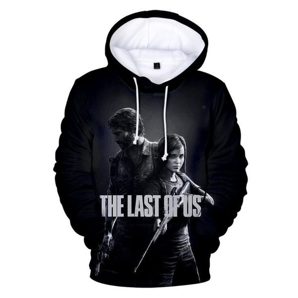 

men's hoodies & sweatshirts gamescosplay sweatshirt the last of us 3d print hoodie fashion streetwear casual boys/girls, Black