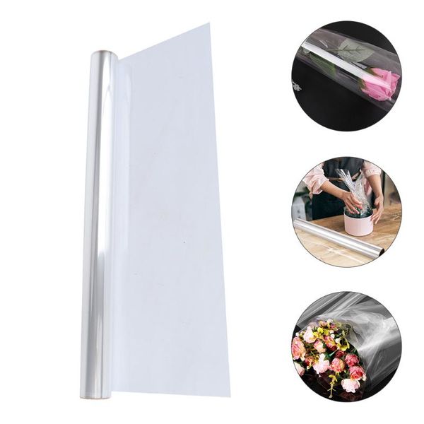 

gift wrap 1 roll clear cellophane film transparent wrapping for flowers craft