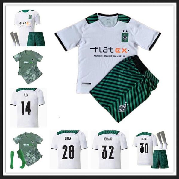 

2022 borussia monchengladbach soccer jersey men kids kit+socks gladbach monchengladbach jerseys 2021 zakaria plea thuram football shirts zhu, Black;yellow