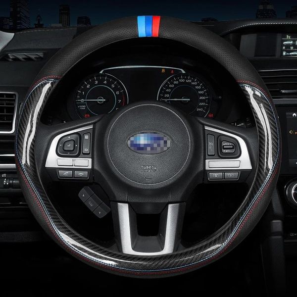 

steering wheel covers carbon fiber cow leather cover for sti brz forester xv impreza levorg wrx 2021