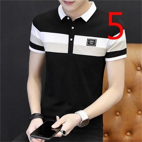

mulberry silk short-sleeved t-shirt men's summer korean trend hollow ice half-sleeved slim tide brand thin section co 210420, White;black