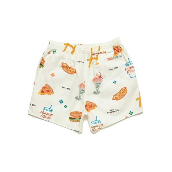 

human made jun food aloha shorts, White;black