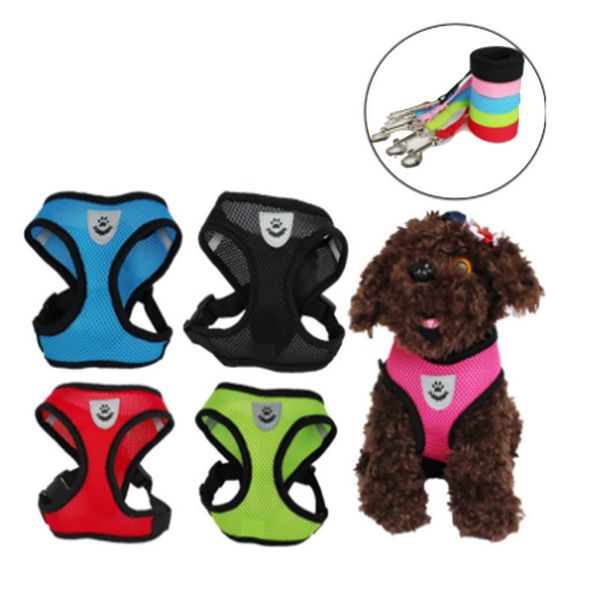 

dog collars & leashes pet cat walking harness lead adjustable strap vest for small