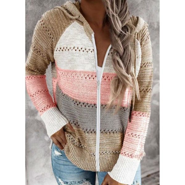 

women sweatshirt 2021 knitted oversized hoodies casual patchwork v-neck long sleeves hooded ladies sudadera mujer women's & sweatshirts, Black