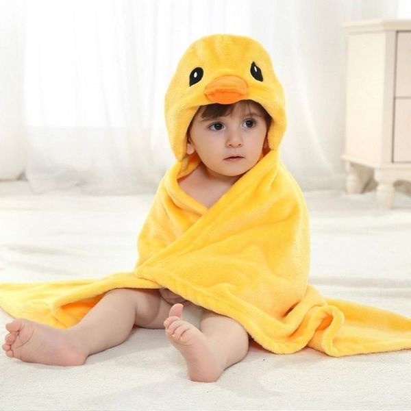 

towel soft cartoon hooded baby bathrobe cute animal babies blanket square bath wrap swaddle born cloak