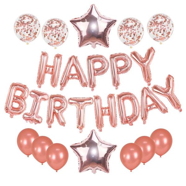 

party decoration 25pcs happy birthday letter balloon set alphabet foil for kids favor globos baby shower supply