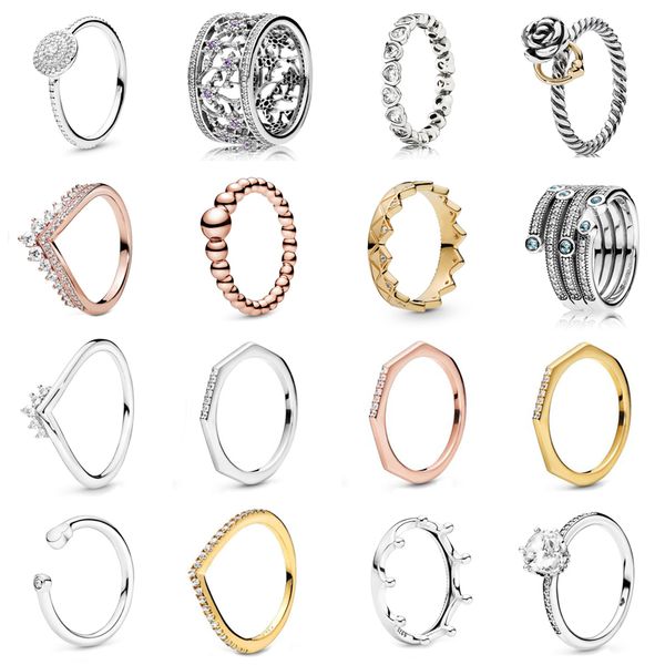 NOVO 2021 100% Prata Esterlina 925190986CZ Radiant Elegance Feature Ring e luxuoso DIY Women Original Bracelet Fashion Jewelry Gift