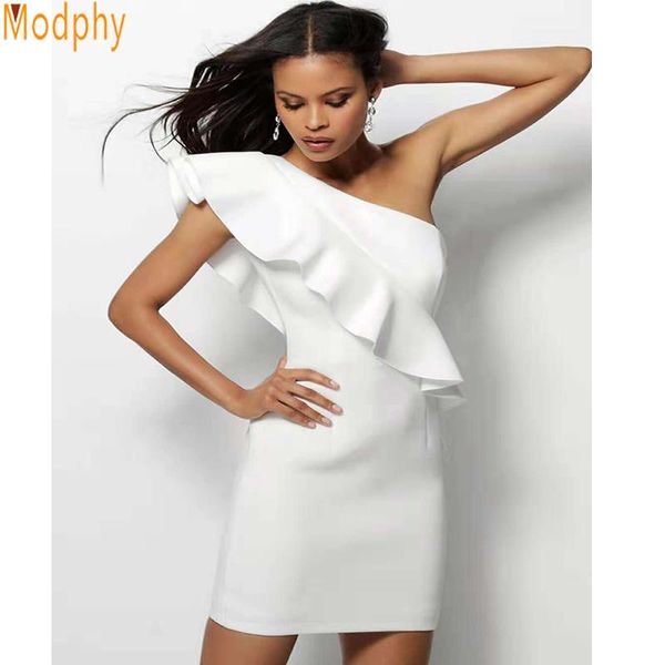 

casual dresses autumn and winter fashion chic temperament off shoulder ruffle slim party dress, Black;gray