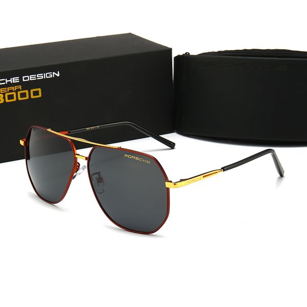 

8849 pilot goggles aviator oval porsche design brand sunglasses p 8657 men driving sunglasses uv400 blue film plating porsche sunglasses wit, White;black