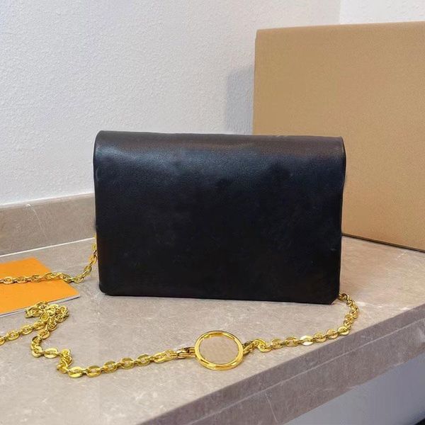 

chain package messenger bags shoulder bag plain genuine leather letter pattern zipper hardware smooth surface women purse high quality, Black;red