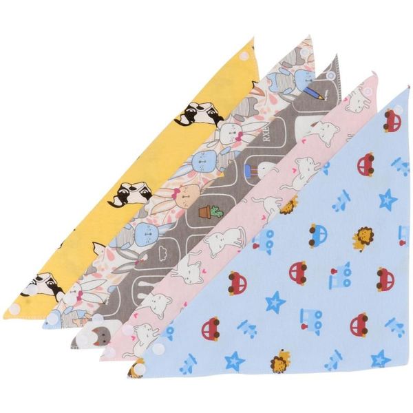 

pacifiers# 5pcs delicate cotton bib born saliva towel baby triangle