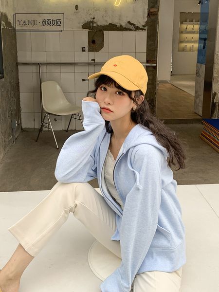 

baseball hat female outdoor leisure couple cute cartoon mouse embroidered cap korean versatile sun hat fashion, Blue;gray