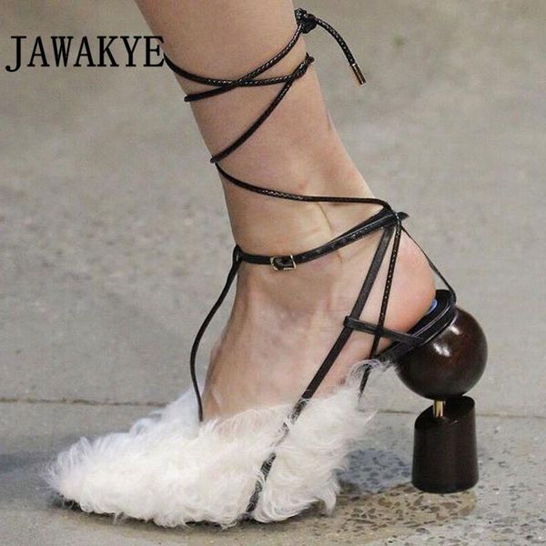 

individual genuine leather kid suede women sandals ankle strap strange high heels t show party shoes sandalia feminina, Black
