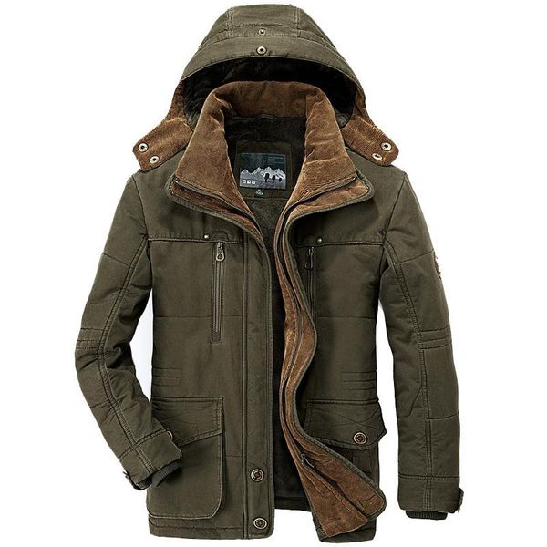 

men's jackets brand military jacket men winter casual thick warm cotton-padded hooded windbreaker parkas coats overcoat plus size 6xl, Black;brown