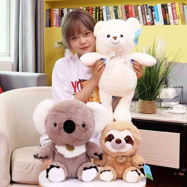 

cute forest cute pet bow tie teddy bear koala sloth plush toy large doll