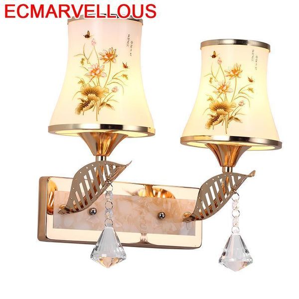 

wall lamp murale luminaria loft decor applique mural interieur crystal aplique luz pared bedroom light wandlamp luminaire