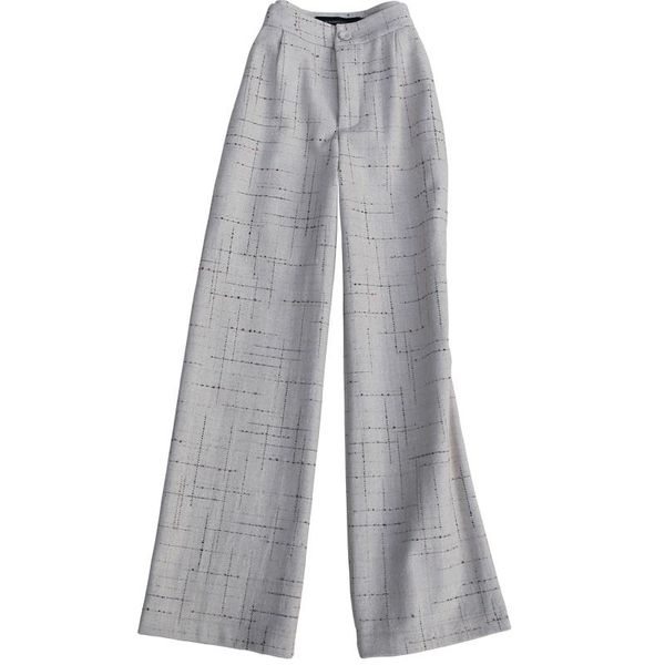 

women's pants & capris autumn and winter style korean fashionable plaid wide leg women all-match high waist casual trousers female, Black;white