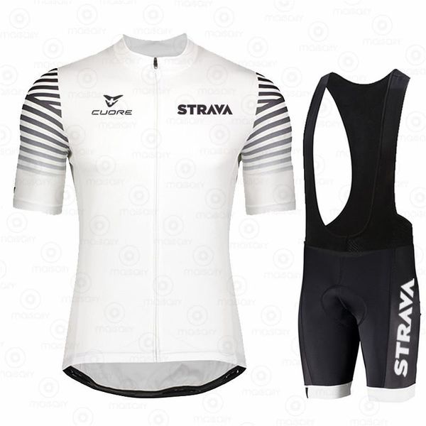 

racing sets 2021 strava summer cycling jersey set breathable triathlon clothes maillot ropa ciclismo sport bicycle clothing, Black;blue