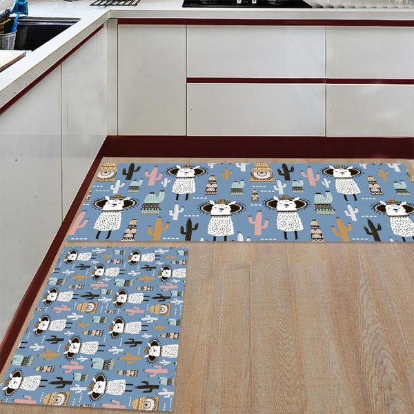 

cushion/decorative pillow kitchen mat anti-slip nordic cactus alpaca printed carpet doormat hallway bath living room