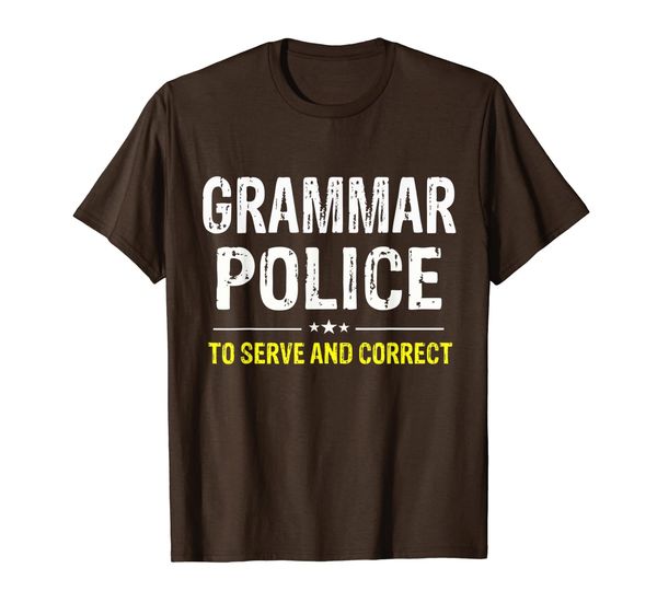 

grammar police women and kids funny costume idea t-shirt, White;black