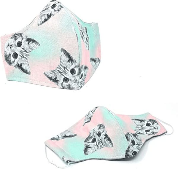 

dust-proof black 3d printing hanging ear children's breathable mask