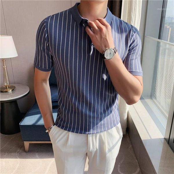 

men's dress shirts british spring and summer vertical stripes shirt short-sleeved slim fit comfortable stretch large size 4xl, White;black