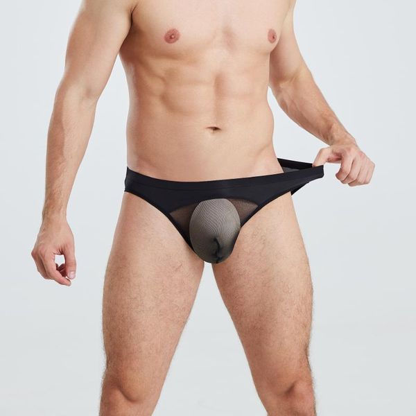 

underpants aiiou mens bikini gay underwear briefs transparent mesh pou277o, Black;white