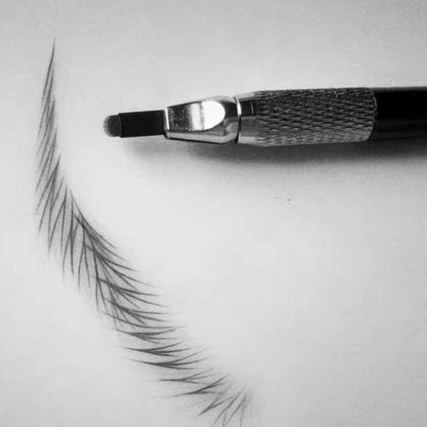 

tattoo needles 50pcs u-shape 18 pin microblading eyebrow makeup needle blade accessories