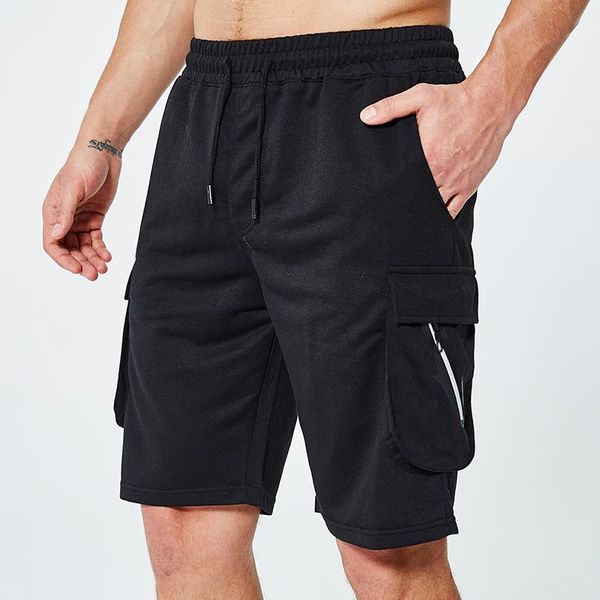 

men's shorts summer plus size men clothing 2021 solid color casual cargo short pants sports athletic us/euro, White;black
