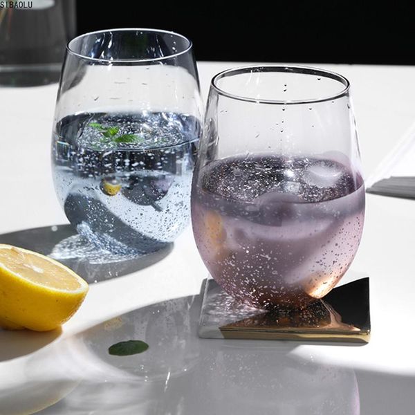 

wine glasses nordic transparent star glass cup high temperature resistant beer mug double rainbow coffee drink tea drinkware