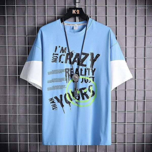 

men's t-shirts 2021 summer short sleeved t-shirt fashion style korean youth handsome casual male drop, White;black