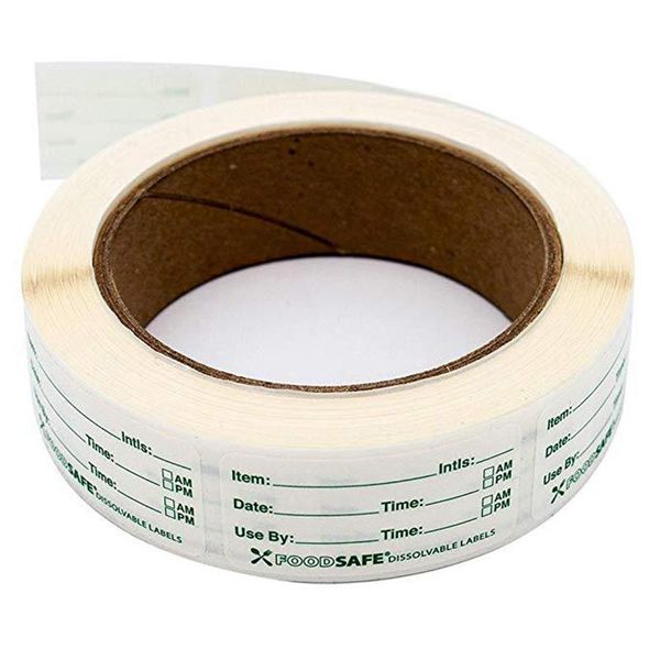 

gift wrap 1roll/2 roll dissolvable food labels by safe perfect kitchen accessories for reusable containers -250