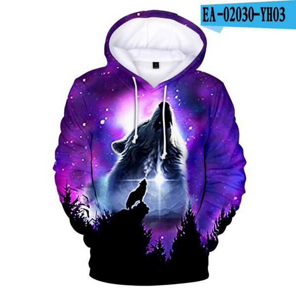 

creativity wolf 3d mens boys hoodies sweatshirt brand designer children clothes animal world men's & sweatshirts, Black