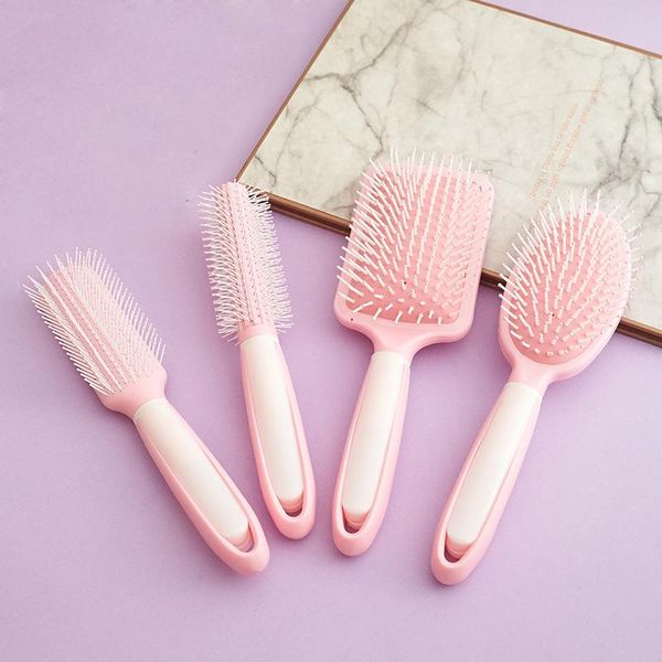 

hair brushes large plate comb color airbag haircare scalp detangling brush styling tool women men salon accessories, Silver
