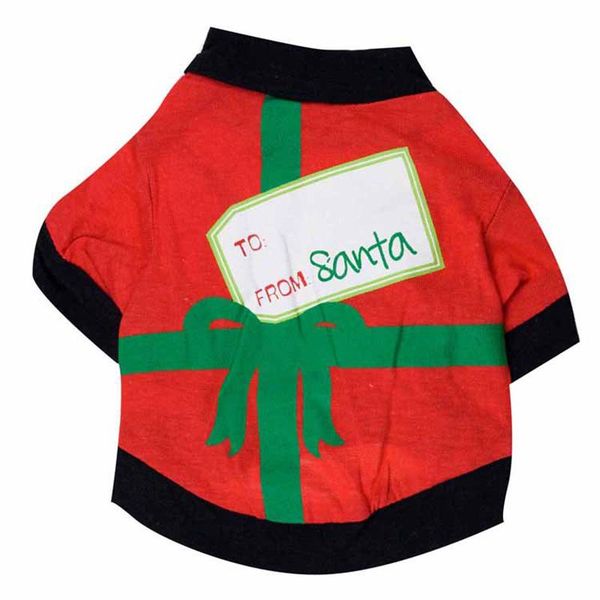 

dog apparel 1 pcs cat christmas clothes dogs vest pet cute comfortable puppy t-shirt dress up clothing accessories
