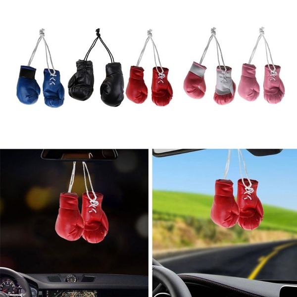 

keychains 667e boxing gloves pendant black / blue/ pink white/ red miniature punching mini, Silver